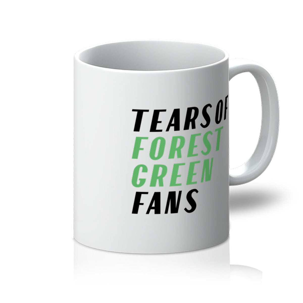 'Tears of Forest Green Fans' mug